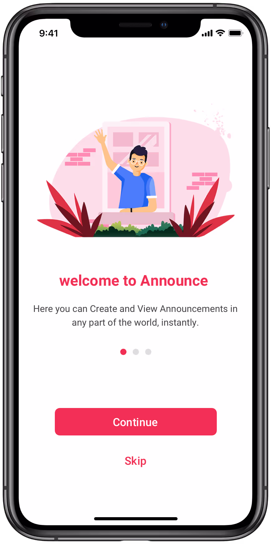 Announce Mockup